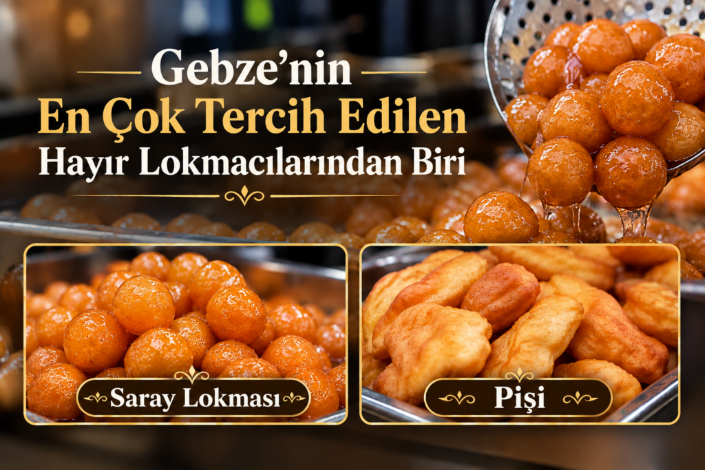 Gebze’nin en çok tercih edilen hayır lokmacılarından biri. Saray Lokması ve Pişi.